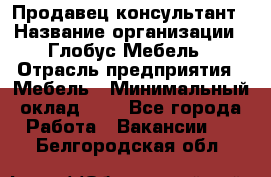 Продавец-консультант › Название организации ­ Глобус-Мебель › Отрасль предприятия ­ Мебель › Минимальный оклад ­ 1 - Все города Работа » Вакансии   . Белгородская обл.